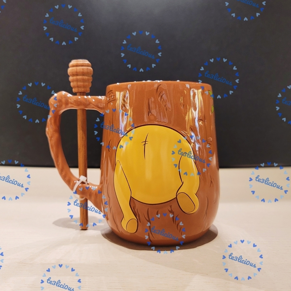 DISNEY PARKS WINNIE THE POOH HONEY DIPPER MUG SET - Picture 3 of 7